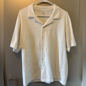 Uniqlo Men's White Short Sleeve Shirt